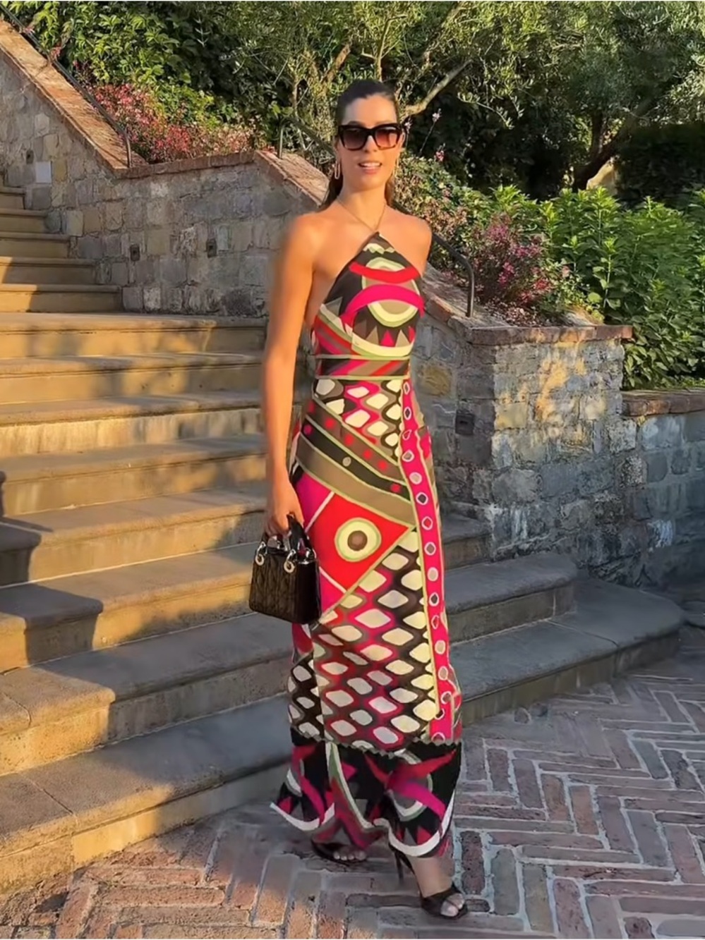 Emilio Pucci - Vivara print gown size 46 (10) - Picture 8 of 11